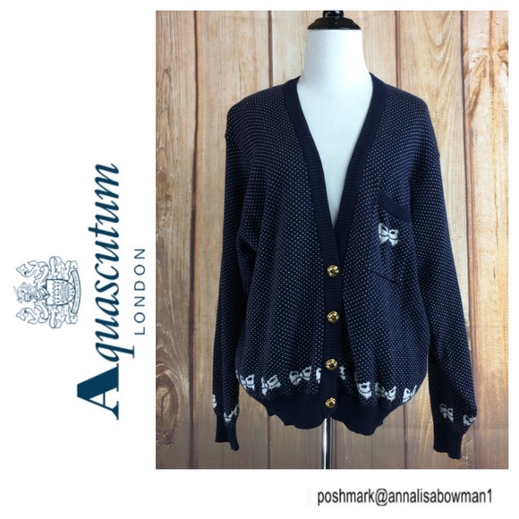 London Bow Cardigan Sz 